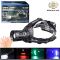 Ліхтар налобний CARBON BL-2322-TG+3LED(White+Red+Blue+Green), Motion Sensor, 3x18650