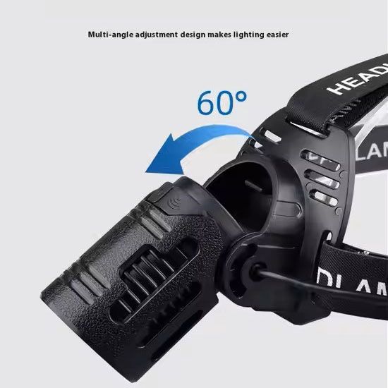 Ліхтар налобний CARBON BL-2322-TG+3LED(White+Red+Blue+Green), Motion Sensor, 3x18650