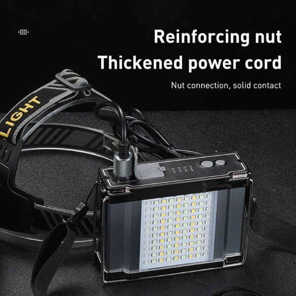 Фонарь налобный YEMAO YM-T100 XHP50+SMD, белый, красный, Li-Ion внешний аккумулятор, ЗУ Type-C