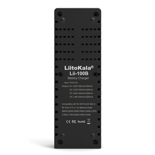 Зарядка для 18650 LiitoKala Lii-100B, 1xААА/АА/14500/16340/18650