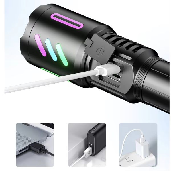 Фонарь ручной NIGHT VISION 1143-WHITE LASER LED PM10-TG