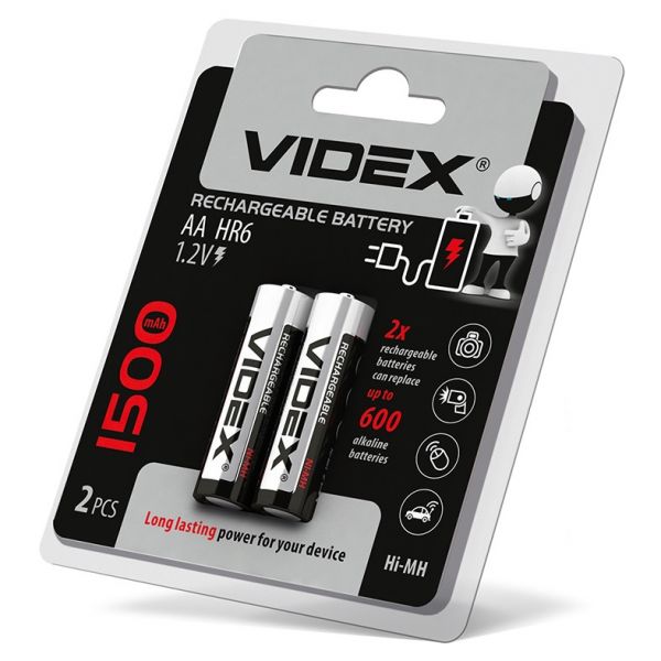 Аккумулятор Videx HR6/AA Ni-MH 1500mAh double blister/2шт