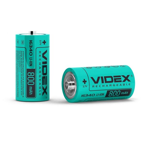 Аккумулятор Videx 16340 800 mAh
