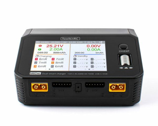 Зарядний пристрій ToolkitRC M6DAC Dual 350W 15A 1-6S