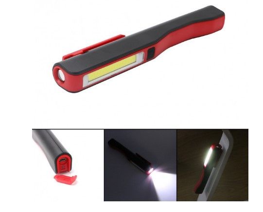 Фонарик аккумуляторный с магнитом и USB зарядкой MHZ BL-ESEN-86A COB