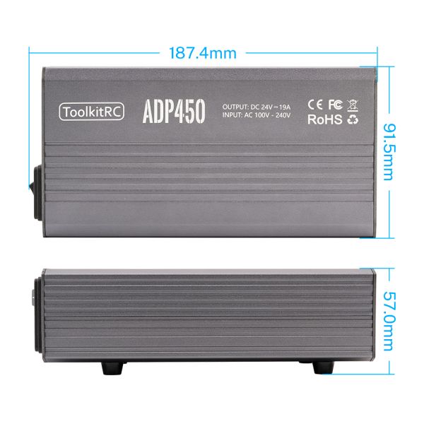 Зарядний пристрій ToolkitRC ADP450 24V 19A (450W)