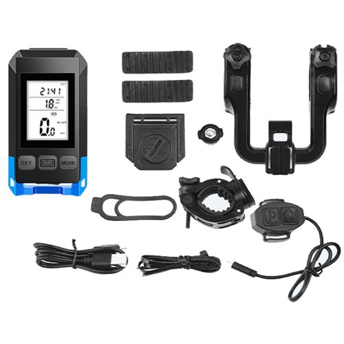 Велофара с компьютером и сигналом MT-088-T6, 450Lum