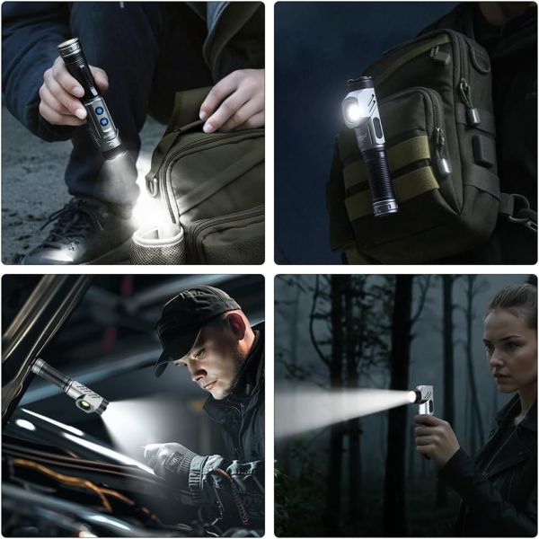 Тактический фонарь YEMAO YM-F303X, 1600LM, аккумуляторы 2x21700 (2x5000 mAh), поворотная голова