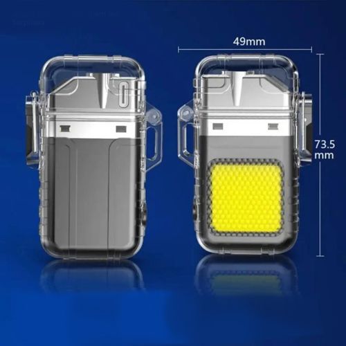 Електроімпульсна USB запальничка з ліхтарем C01-A-COB, Li-Ion акум., ЗУ Type-C