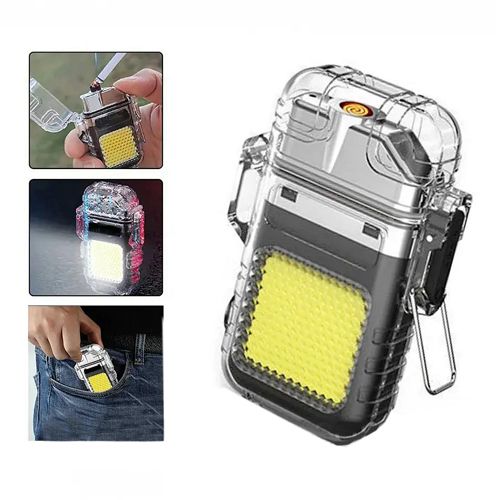 Зажигалка Flashlight 9258 спиральная USB с фонариком