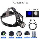 Ліхтар налобний PLD-8055-2PM10-2TG(WHITE+UV)