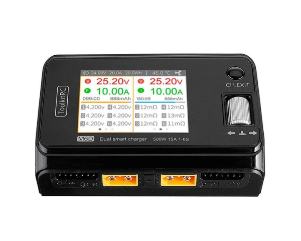 Зарядное устройство ToolkitRC M6D 250W 15A x 2 двухпортовое 1-6S
