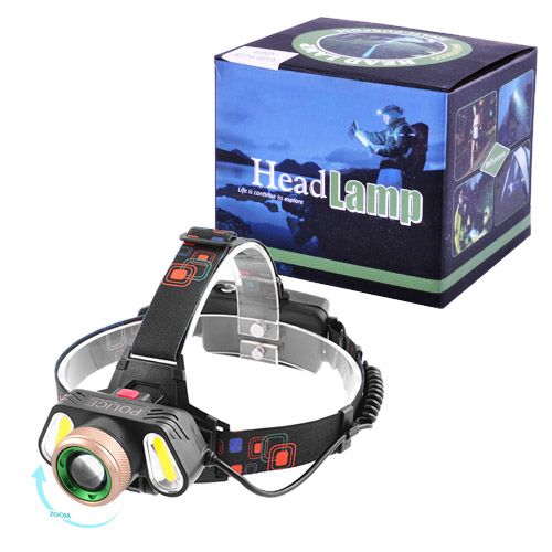 Налобний ліхтарик Police RJ-5300-T6+2COB USB