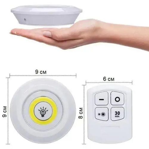  LED подсветка BL-1010-3+1COB, набор из трех лам с пультом и таймером, 3xAAA/2xAAA