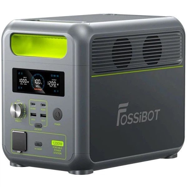 Зарядна станція Fossibot F1200 1200 Вт, 1024 Вт*год (для дому, UPS, ДБЖ), зелена