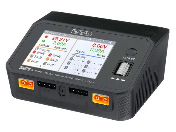 Зарядний пристрій ToolkitRC M6DAC Dual 350W 15A 1-6S
