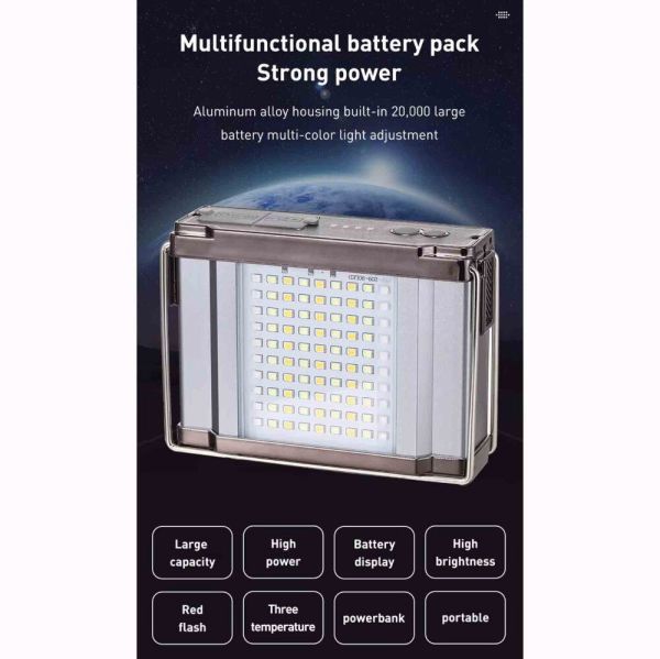 Фонарь налобный YEMAO YM-T100 XHP50+SMD, белый, красный, Li-Ion внешний аккумулятор, ЗУ Type-C