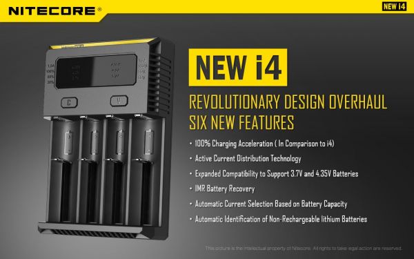 Зарядное устройство Nitecore I4 New