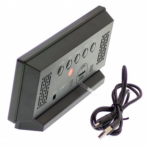 Часы сетевые VST-897-5, синие, температура