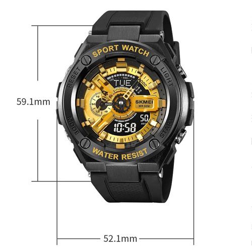 Часы наручные 2101BKGD SKMEI, BLACK/GOLD (10310)