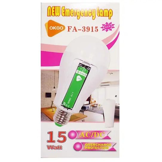 Лампочка с аккумулятором 18650 в патрон E27 BL Fa 3915