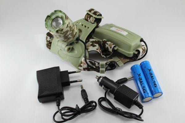 Налобный фонарик Bailong BL-003-T6-Army