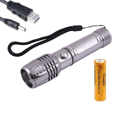 Фонарь тактический Bailong BL-509-T6 USB V2
