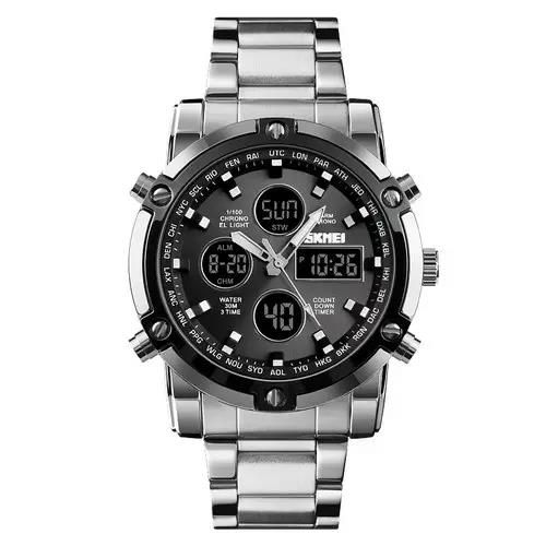 Годинник наручний 1389SIBK SKMEI, SILVER-BLACK (9825)