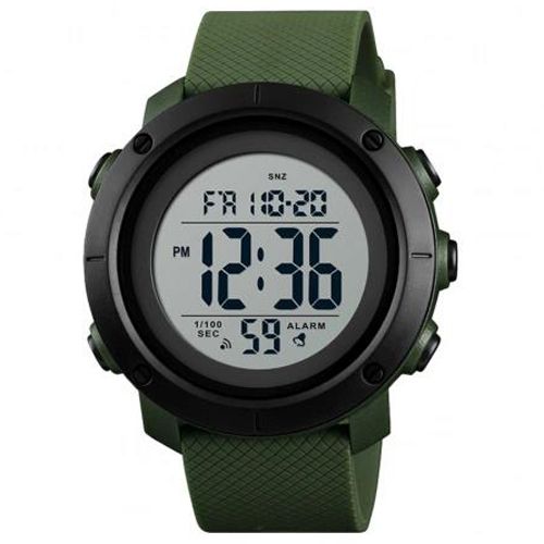 Годинник наручний 1434AGWT SKMEI, ARMY GREEN-WHITE, ABS RING (9752)