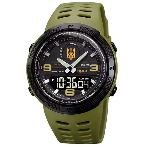 Часы наручные 5561/1655AGBK SKMEI, ARMY GREEN-BLACK(10631)