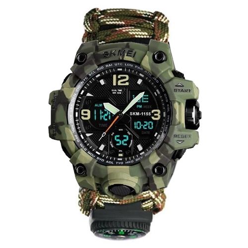Часы наручные 1155BCMGN SKMEI PARACORD(10460)