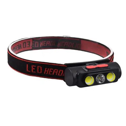 Фонарь налобный PLD-2119B-XPE+2COB(white+red)