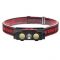 Фонарь налобный PLD-2119B-XPE+2COB(white+red)