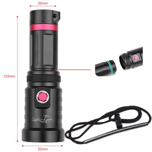Фонарь подводный BL-A8-P50, 1x18650, ЗУ 220V, Box
