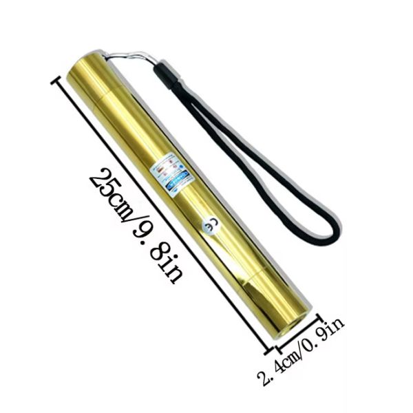 Ліхтар-лазер синій YX-B008 GOLD, ЗП 220V, 2x16340, 5 насадок