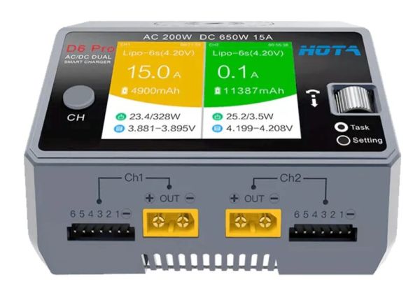 Зарядний пристрій HOTA D6 Pro Dual 325W 15A 1-6S LiPo AC/DC