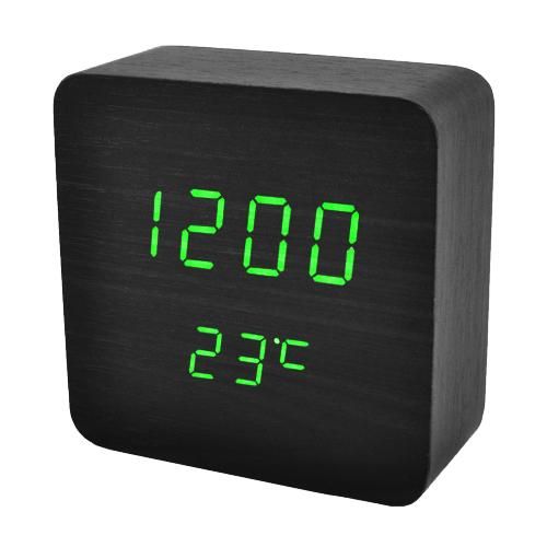 Часы сетевые VST-872-4 (зеленая  подсветка), температура, влажность
