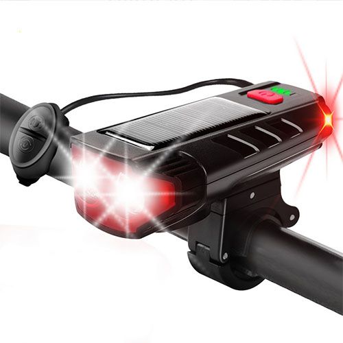 Велозвонок + фара FY-329Pro-2L2 ULTRA LIGHT