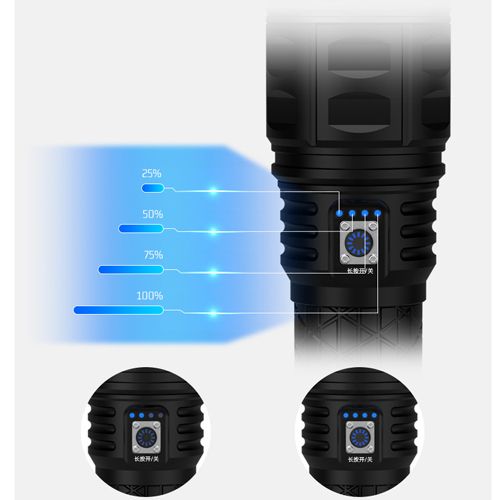 Фонарь Police AK138-1 WHITE LASER LED PM60-TG, 8х18650, power bank, чехол, индикация заряда, ЗУ Type-C, zoom, Box