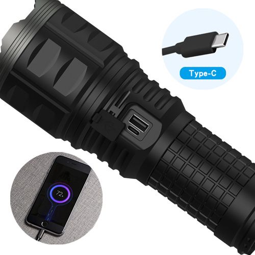 Ліхтар AK138 WHITE LASER LED PM60-TG, 4х18650, power bank, індикація заряду, ЗУ Type-C, zoom