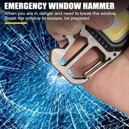 Ліхтар брелок KL-535/5138-COB ULTRA(white+yellow+red), multitool, Li-Ion акум., магніт, карабін, вукрутка, Type-C 