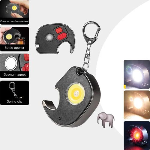 Аккумуляторный LED фонарик W5132-COB(white+yellow+red), Li-Ion акуумулятор, магнит, карабин, открывачка, ЗУ Type-C