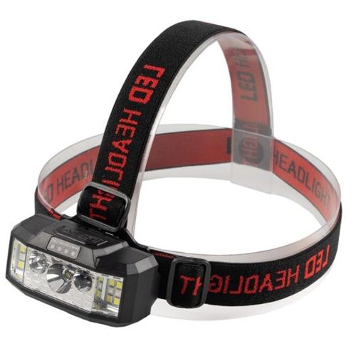 Ліхтарик налобний  XBL 910A-XPE+12SMD(white+red), Motion Sensor, 1x18650, індекатор зарядки, зарядка Type-C