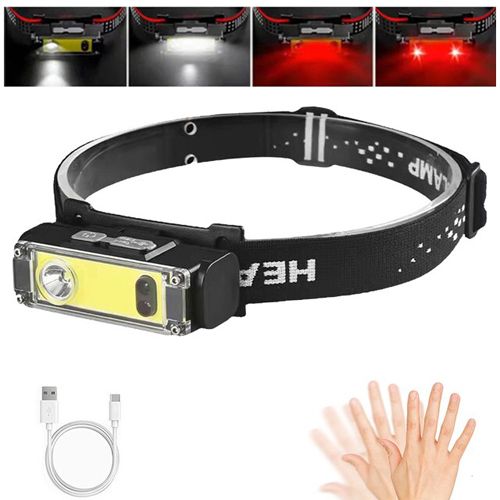 Ліхтарик налобний BL-T124-ХРЕ+COB(White+Red)