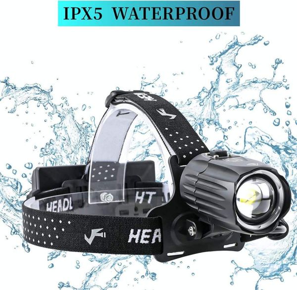 Фонарь налобный BL-T35-P160, 3x18650, Power Bank, ЗУ Type-C, zoom
