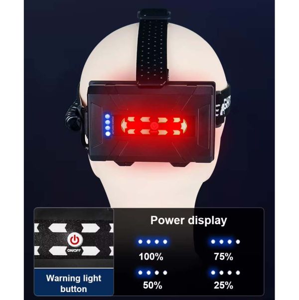 Фонарь налобный BL-T35-P160, 3x18650, Power Bank, ЗУ Type-C, zoom
