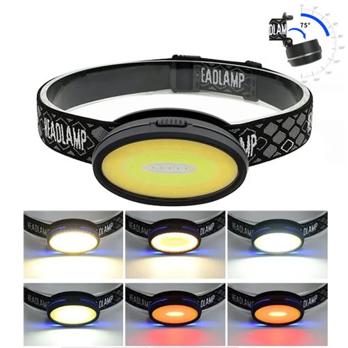 Фонарь налобный C04-COB (white+yellow+red), Li-Ion аккум., ЗУ Type-C