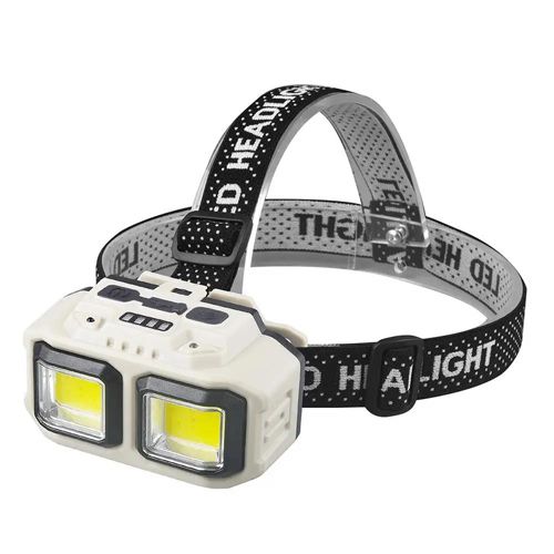 Фонарь налобный Police HX-816-2COB(white+red), Waterproof, 1x18650, ЗУ Type-C