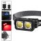 Фонарь налобный K372-2COB(white+red), Motion Sensor, Li-Ion аккум., индикация заряда, ЗУ Type-C