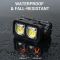 Фонарь налобный K372-2COB(white+red), Motion Sensor, Li-Ion аккум., индикация заряда, ЗУ Type-C